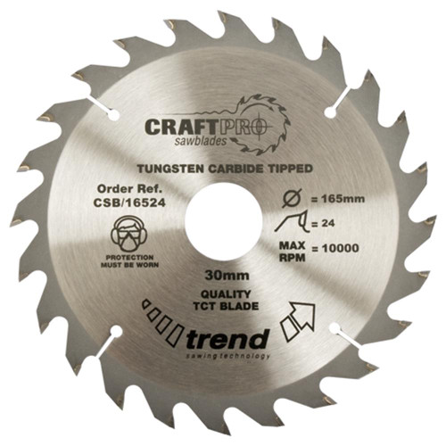 Trend CraftPro Saw Blade 210mm x 30mm 24T image