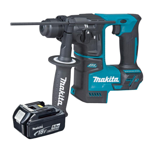 Makita 18v Li-ion Brushless SDS+ Drill Rotary Hammer + 1 x 5.0Ah Battery