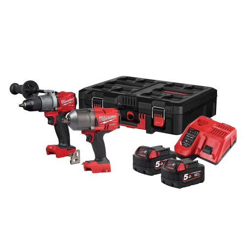 M18 FUEL 2 Piece Kit with 2 x 5.0Ah Batteries, Charger & Packout Case image