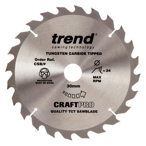 Trend CraftPro Saw Blade 215mm x 30mm 24T image
