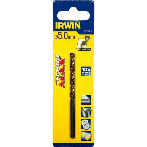 Irwin Turbomax HSS Drill Bit 5.0 x 86mm image