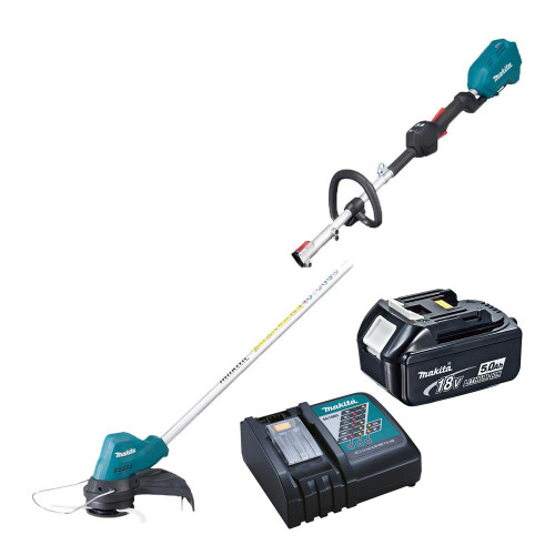 Makita 18v LXT Brushless Line Trimmer with 1 x 5Ah Battery and Charger image