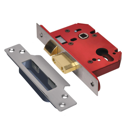 Union Strongbolt Euro Profile Sash Lock 3'' - Stainless Steel image Union Strongbolt Euro Profile Sash Lock 3'' - Stainless Steel image