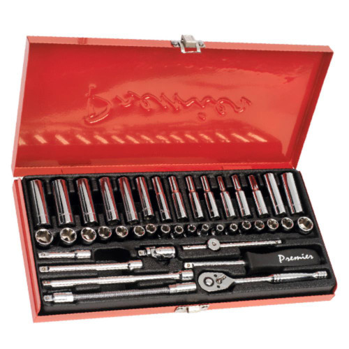 Sealey 1/4'' Square Drive 6 Point WallDrive DuoMetric Socket Set 41 Piece image