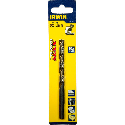 Irwin Turbomax HSS Drill Bit 8.0 x 117mm image