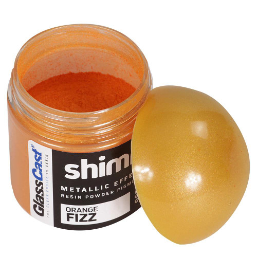 Glass Cast SHIMR Metallic Resin Pigment Powder - Orange Fizz 20g image