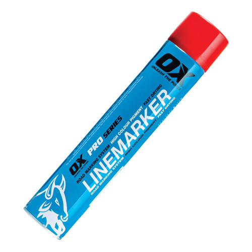 OX Trade Permanent Line Marker Spray (Red) 750ml