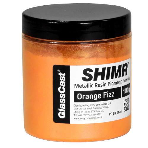 Glass Cast SHIMR Metallic Resin Pigment Powder - Orange Fizz 100g image