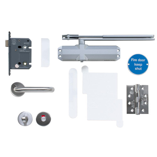 Hoppe Arrone Bathroom Door Locking Fire Hardware - Kit B image