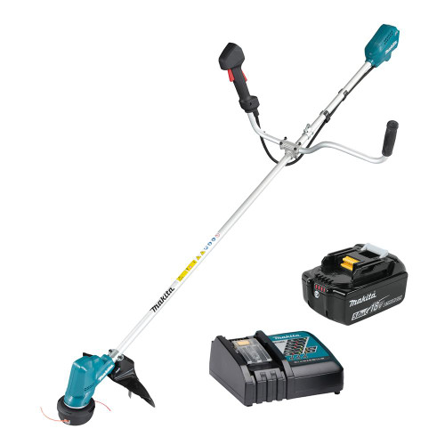 Makita DUR190URT 18V LXT Brushless Line Trimmer with Symmetric Handle, 1 x 5Ah Battery & Charger image