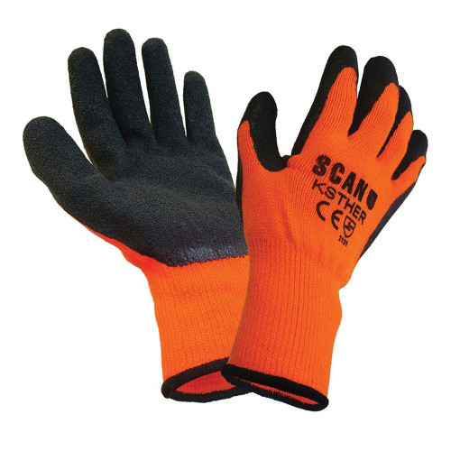 Hi-Vis Latex Thermal Gloves (Pack of 5 Pairs) image