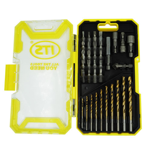 Its 35 Piece HSS Titanium Drill and Screwdriver Bit Set