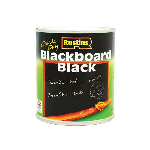 Rustins Quick Drying Blackboard Black Paint (250ml) image