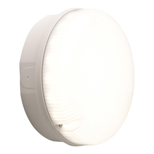 Luceco Mosi Round LED IP65 Rated Bulkhead Light - White With Microwave Sensor & 3hr Emergency Driver image