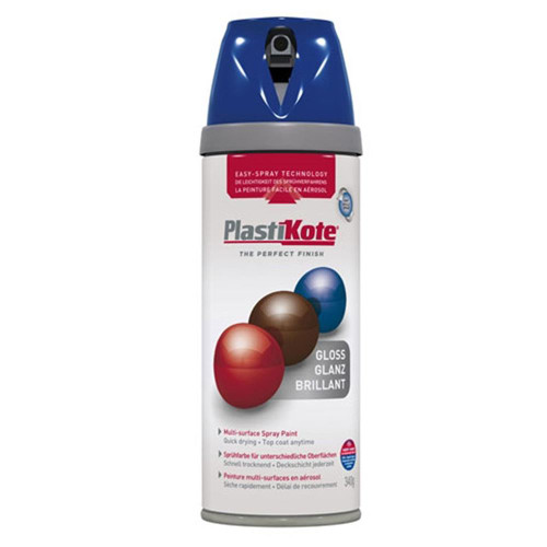 Plastikote Twist & Spray Gloss 400ml Pacific Blue image