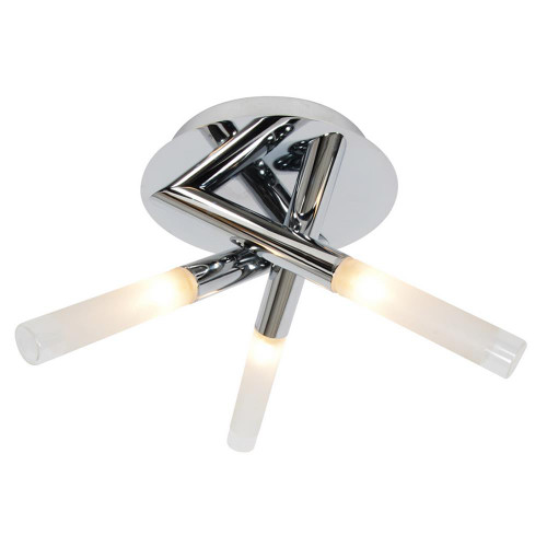 SPA Crux 3 Light Bathroom Ceiling Fitting - Chrome image