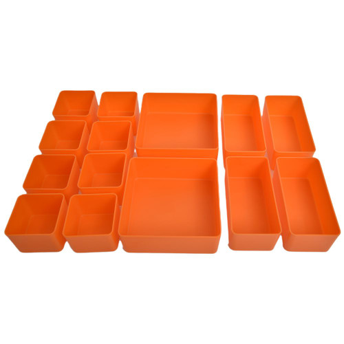 Vaunt Mixed Organiser Pot Set for Drawer Stacking Case - Pack of 14 image