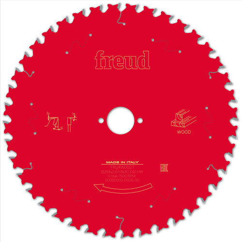 Freud Wood Table Saw Blade 254mm x 30mm 40T Corded image