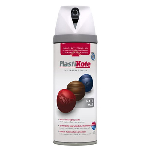 Plastikote Twist & Spray Matt 400ml White image