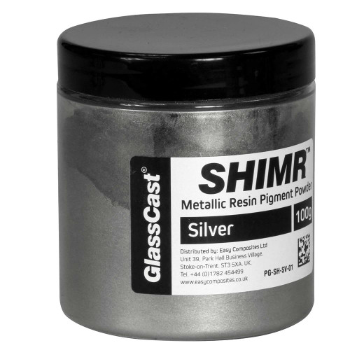 Glass Cast SHIMR Metallic Resin Pigment Powder - Silver 100g image