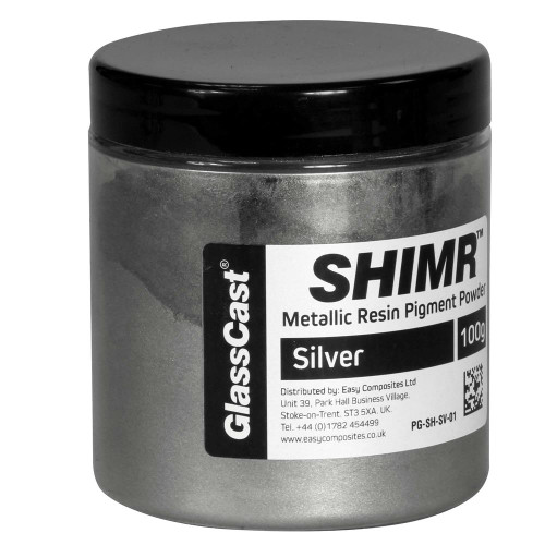 Glass Cast SHIMR Metallic Resin Pigment Powder - Silver 100g