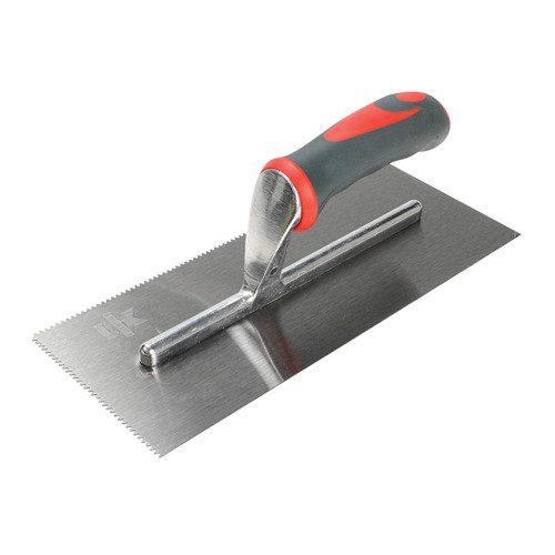 Faithfull Notched Trowel V 3mm Soft Grip 280mm x 115mm