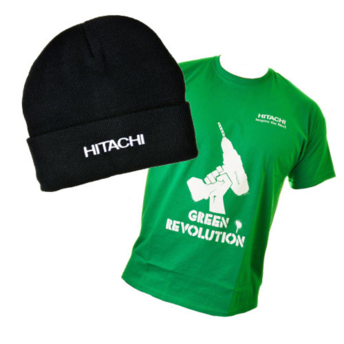 Hitach T Shirt and Beanie Hat image