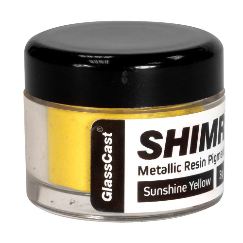 Glass Cast SHIMR Metallic Resin Pigment Powder - Sunshine Yellow 3g image