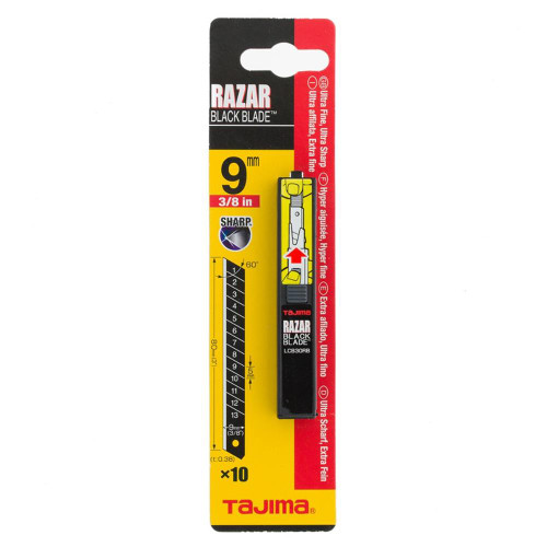 Tajima Razar Black 9mm Snap Blades - Pack of 10 image