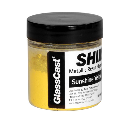Glass Cast SHIMR Metallic Resin Pigment Powder - Sunshine Yellow 20g image