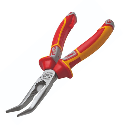 NWS VDE Long Nose Bent Pliers 205mm image