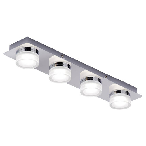 SPA Amalfi 4 Bar LED Flush Bathroom Light - Chrome image