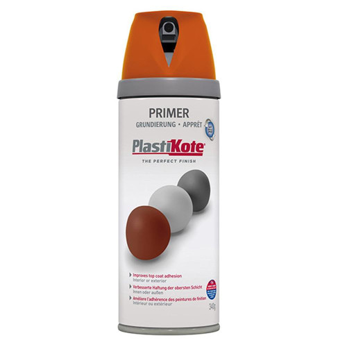 Plastikote Twist & Spray Primer 400ml Red Oxide image