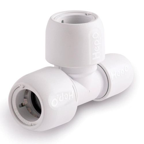 Hep20 22mm x 15mm End Reduced Tee White