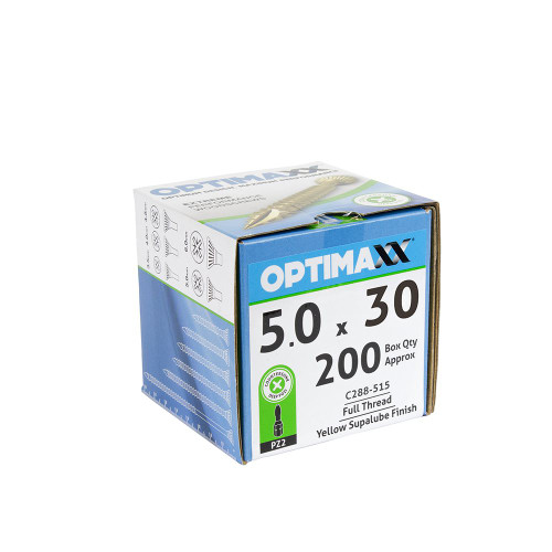 OPTIMAXX 5.0x30mm Woodscrews - Box of 200 image