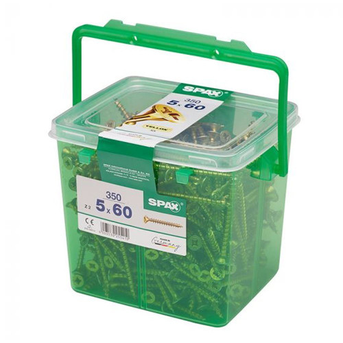 Spax 5 x 60mm Wood Screws Yellox - Tub of 350 image