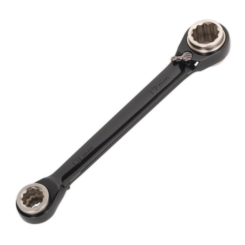 Sealey 4-in-1 Reversible Ratchet Ring Spanner Metric image