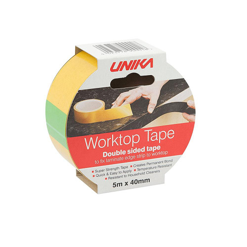 Unika Worktop Double Sided Tape 5m x 40mm image Unika Worktop Double Sided Tape 5m x 40mm image
