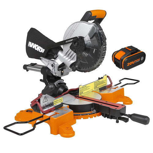 Worx WX845 20V MAX 216mm Sliding Mitre Saw with 1 x 4Ah Battery image