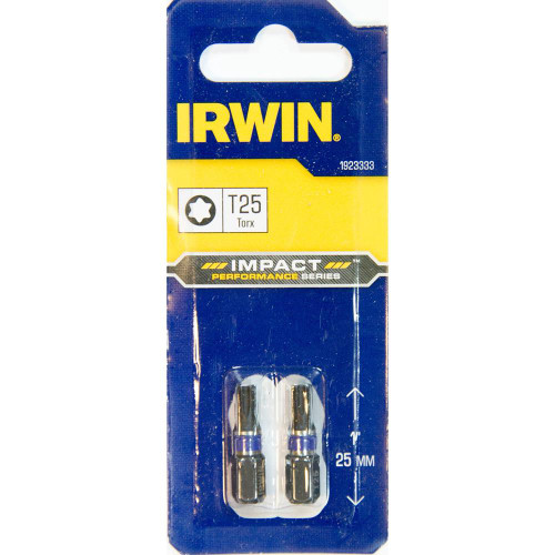 Irwin T25 25mm Impact Screwdriver Bits - Pack of 2 image