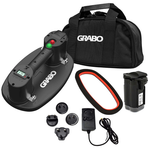 GRABO PRO Cordless Vacuum Lifter, Standard Seal, 1x 2.6Ah Battery, Charger & Case image