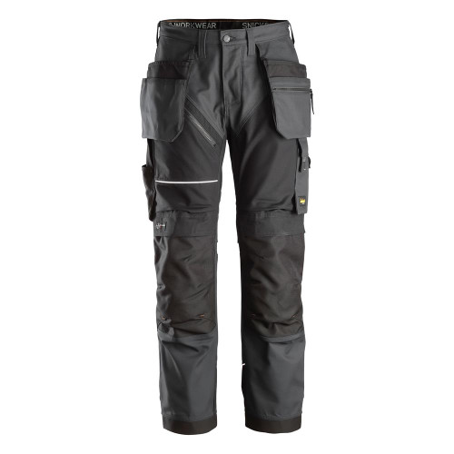 Snickers RuffWork Canvas Work Trousers with Holster Pockets - Steel Grey image