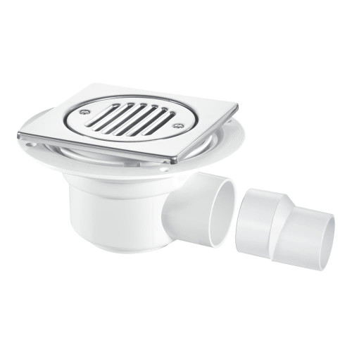 McAlpine 50mm Water Seal Shower Gully/Horizontal Outlet for Tiled or Stone Floors