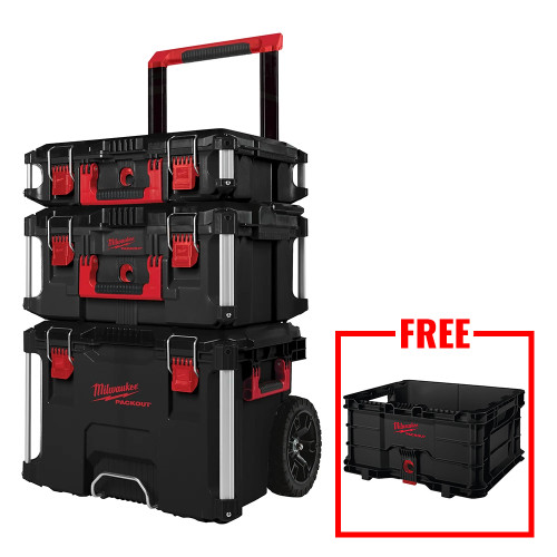 Milwaukee PACKOUT 3 Piece Toolbox Set - 4932464244 image