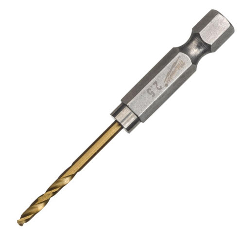 Milwaukee SHOCKWAVE Red Hex 3mm HSS TiN Metal Drill Bits - Pack of 2 Milwaukee SHOCKWAVE Red Hex 3mm HSS TiN Metal Drill Bits - Pack of 2