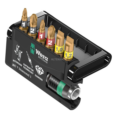 Wera 7 Piece Diamond Colour Coded Screwdriver Set image