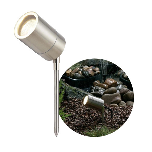 Zinc Leto Spike Deck Dual Mount Spotlight - Stainless Steel image