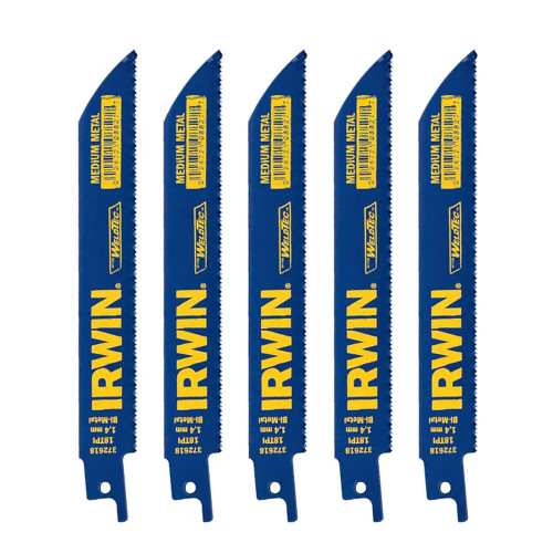 Irwin 10504153 Bi-Metal Reciprocating Saw Blades for Metal - Pack of 5 image Irwin 10504153 Bi-Metal Reciprocating Saw Blades for Metal - Pack of 5 image