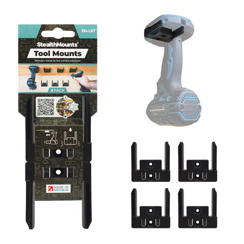 StealthMounts BLACK Tool Mounts for Makita 18V LXT Tools - Pack of 4 image