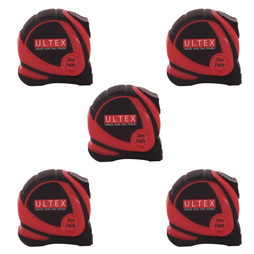 Ultex 20012 Tape Measure 5m/16ft - Pack of 5 image
